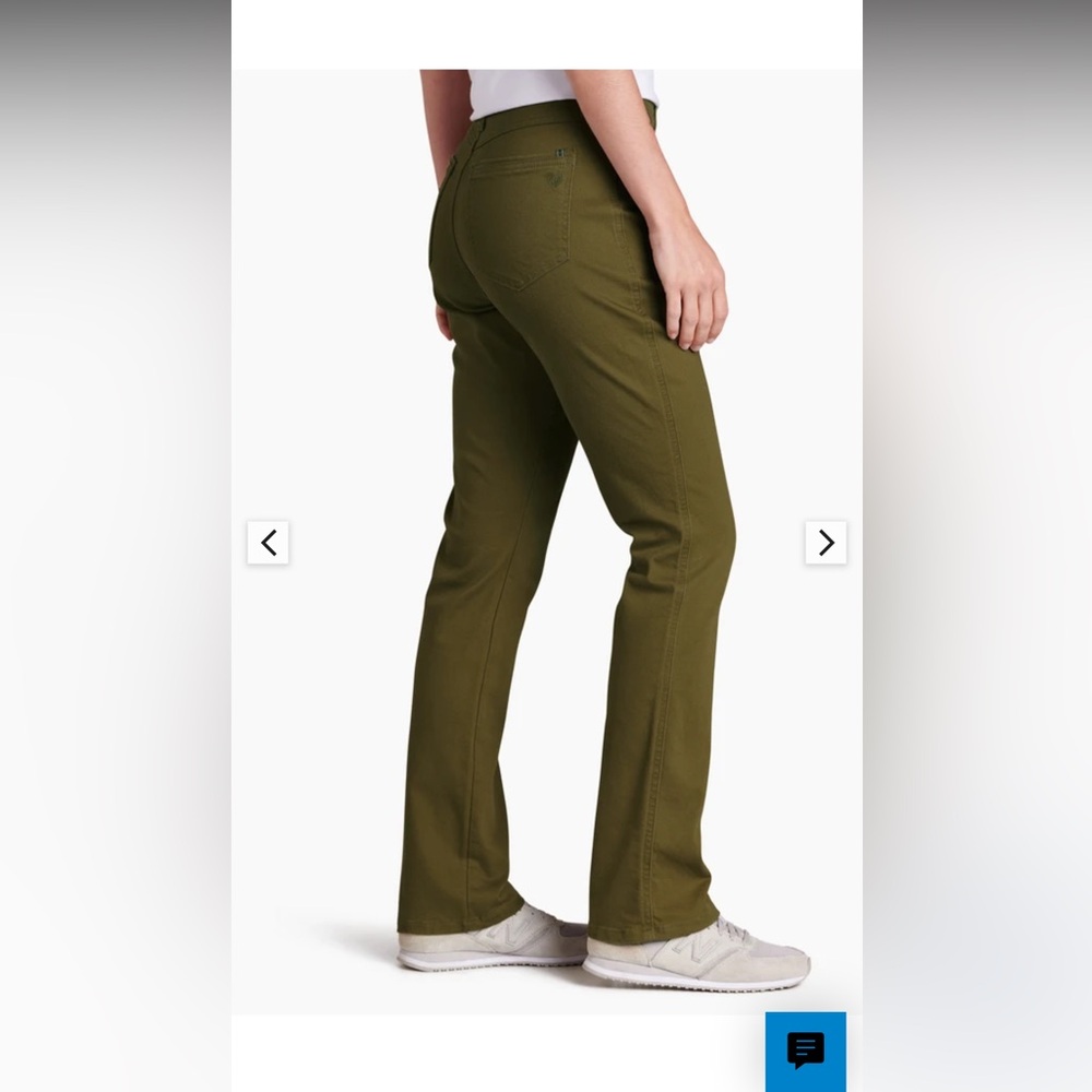 Kuhl Kontour Straight Leg Jeans - olive size 2